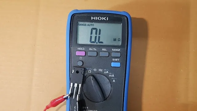 IGBT good or bad test diagram - G and E pin test
